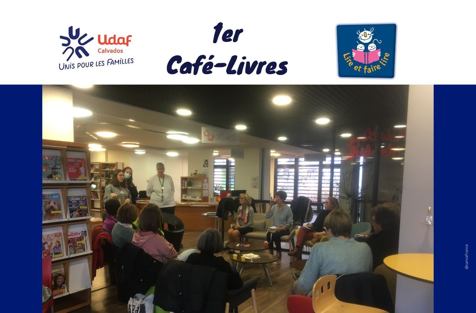 Lancement du 1er café-livres avec Lire et faire lire - Udaf 14 Calvados